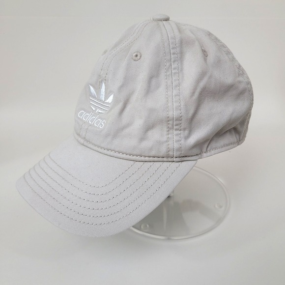 Adidas  Lot of 2 Trefoil Caps Unisex– White Strapback + Acid-Wash Denim Hat - Picture 3 of 14